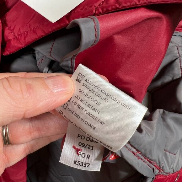 Dover Saddlery Cecilia Jacket Size Small Red Equestrian Quilted Water Resistant - Picture 13 of 13